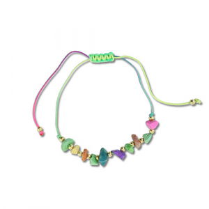 Cavigliere alla moda perline miste multicolore-oro