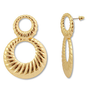 Orecchini alla moda tonda oro