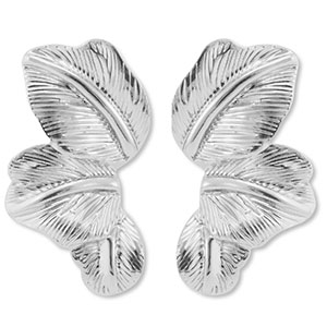 Orecchini alla moda foglia argento