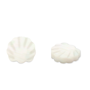 Perline di conchiglia conchiglia di capesante bianco (colore naturale)
