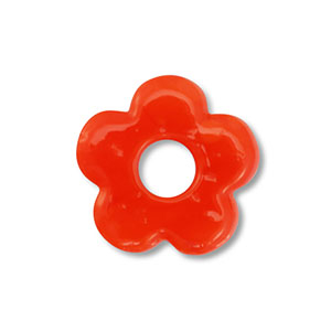 Perline di vetro fiore rosso