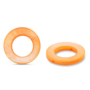 Perline di conchiglia 20mm tonda arancione