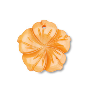 Ciondolo di conchiglia fiore arancione