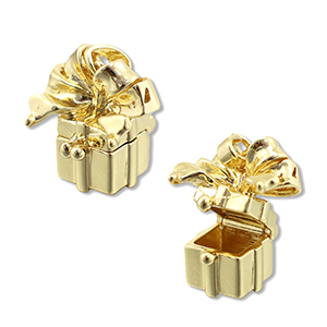 Ciondoli in ottone Eco-brass&reg; medaglione regalo oro