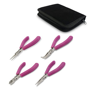 Beadalon set di attrezzi da 4 pezzi nero/viola-argento