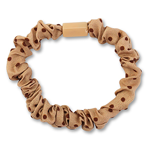 Elastici per capelli a pois marrone