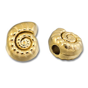 Perline in acciaio inossidabile conchiglia oro