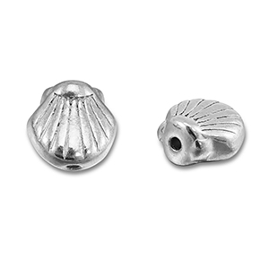 Perline in acciaio inossidabile conchiglia argento