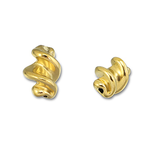 Perline in acciaio inossidabile spirale oro