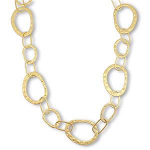 Catene accattivanti ovale oro