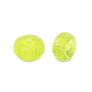 Perline in resina rondella 12mm verde chiaro