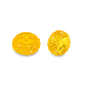 Perline in resina rondella 12mm arancione
