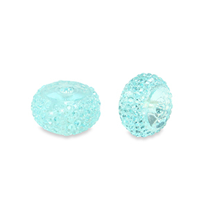 Perline in resina rondella 8mm blu chiaro
