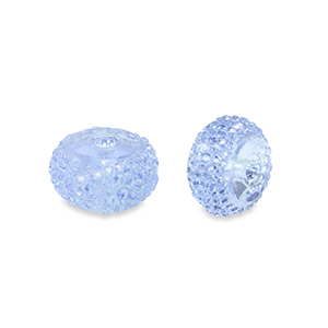 Perline in resina rondella 6mm blu