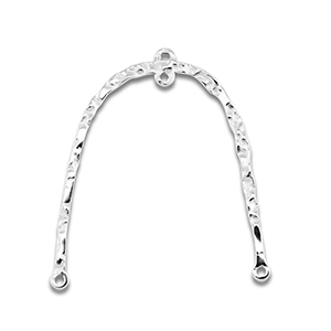 Ciondoli / distanziatore in acciaio inossidabile arco argento