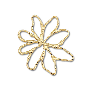 Ciondoli / distanziatore in acciaio inossidabile fiore oro
