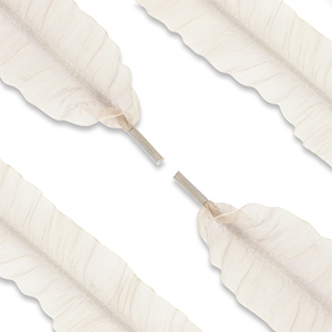 Lacci delle scarpe trendy organza beige