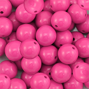 DQ Perline in acrilico 18 mm rosa magenta