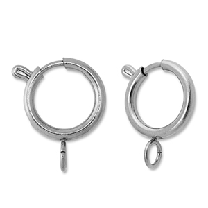 Componenti in acciaio inossidabile chiusura anello a molla 16mm argento