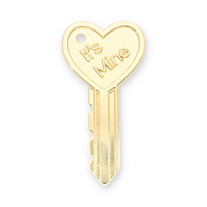 Ciondoli accattivanti chiave cuore "It's mine" oro