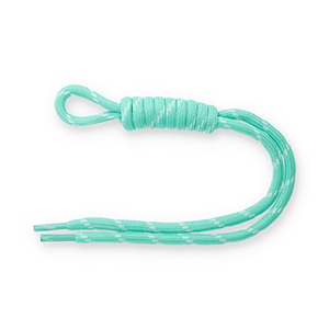 Portachiavi paracord turchese menta-bianco