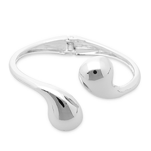 Bracciali metallici goccia argento