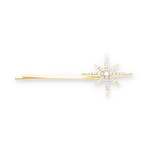 Accessori per capelli fermaglio per capelli stella con strass oro-trasparente