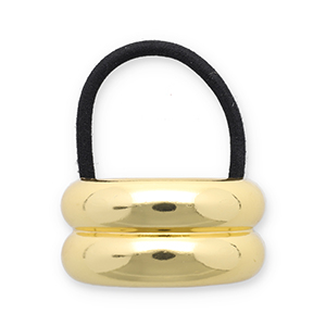 Accessori per capelli elastici per capelli con metallo oro-nero