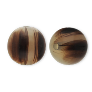 Perline in resina 14mm beige sabbia-marrone