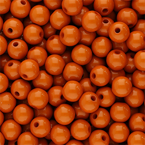 Perline in acrilico 6 mm lucido rosso terracotta