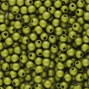 Perline in acrilico 4 mm lucido verde oliva