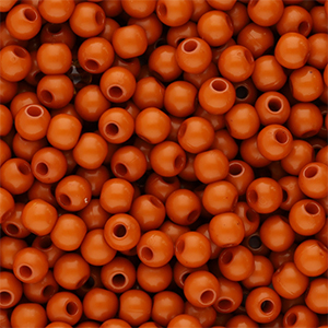 Perline in acrilico 4 mm lucido rosso terracotta