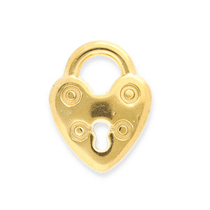 Ciondoli in acciaio inossidabile lucchetto a cuore oro