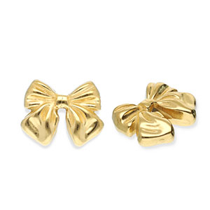 Perline in acciaio inossidabile fiocco oro