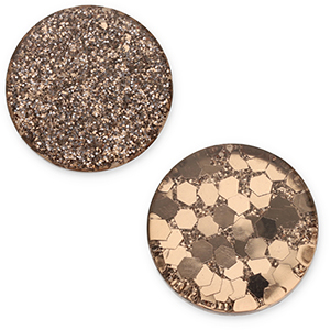 Cabochon Polaris Elements 20 mm piatto Helios marrone
