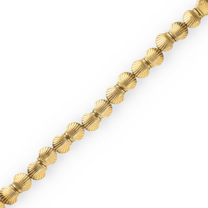 Perline di ematite conchiglia oro