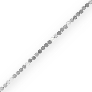 Perline di ematite esagono argento