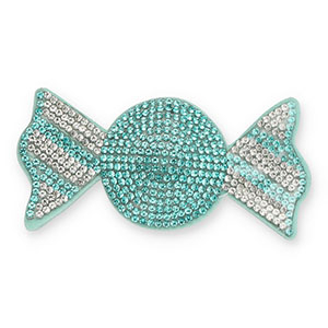 Ciondoli accattivanti con strass caramella turchese-cristallo
