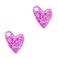 Ciondoli Plexx cuore glitterato rosa