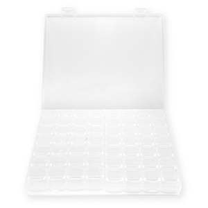 Espositore per bigiotteria contenitore con 14x4 scomparti trasparente