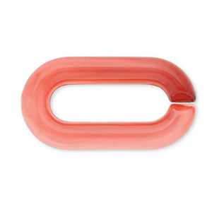 Catena in acrilico 20mm maglie sciolte rosso corallo