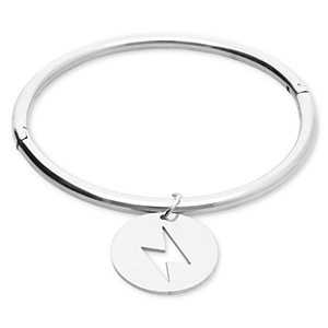 Bracciali in acciaio inossidabile fulmine argento