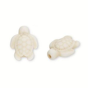 Perline di ceramica tartaruga beige avorio