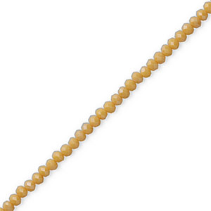 Perline sfaccettate 4x3mm rondella marrone clairo-effetto perlato
