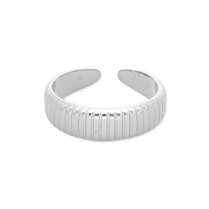 Anelli in acciaio inossidabile con linee argento