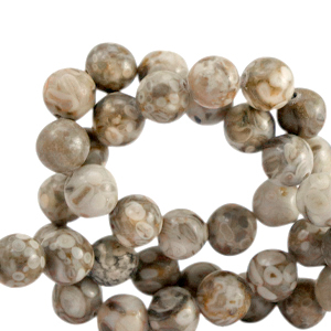 Perline in pietra naturale Marmo 8mm grigio talpa