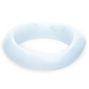Bracciali bangle in resina blu chiaro