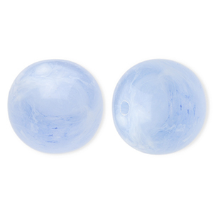 Perline in acrilico 20 mm tonda blu-marmo