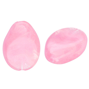 Perline in acrilico goccia rosa-marmo