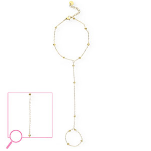 Bracciale baciamano in acciaio inossidabile tondo oro